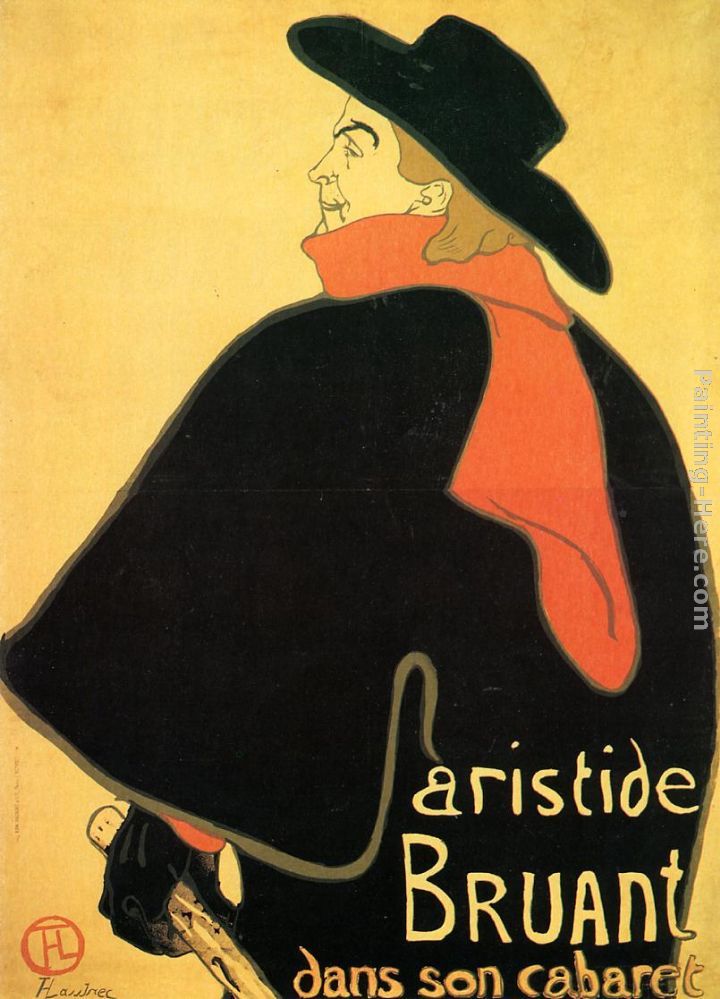 Aristede Bruand at His Cabaret painting - Henri de Toulouse-Lautrec Aristede Bruand at His Cabaret art painting